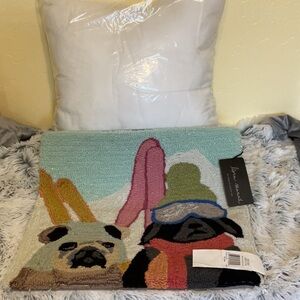 Liora Manne New Dog Ski Patrol Throw Pillow